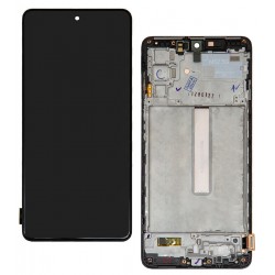 Дисплей для Samsung M526 Galaxy M52 5G, черный, с рамкой, оригинал (PRC), original glass