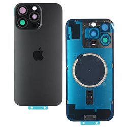 Задняя панель корпуса для Apple iPhone 16 Pro Max, черный, со стеклом камеры, Original (PRC), Black Titanium