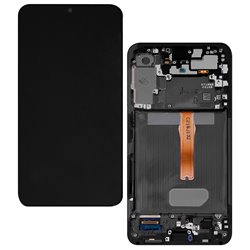 Дисплей для Samsung S906 Galaxy S22 Plus 5G, чорний, з рамкою, оригінал (PRC)