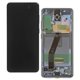 Дисплей для Samsung G980 Galaxy S20, G981 Galaxy S20 5G, чорний, з рамкою, High quality, (OLED), cosmic grey
