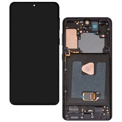 Дисплей для Samsung G996 Galaxy S21 Plus 5G, чорний, с рамкой, High Quality, Original LCD size, (OLED)