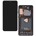 Дисплей для Samsung G996 Galaxy S21 Plus 5G, чорний, с рамкой, High Quality, Original LCD size, (OLED)