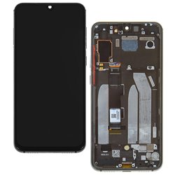 Дисплей для Xiaomi Mi 9 SE, чорний, з тачскріном, з рамкою, оригінал (переклеєне скло), M1903F2G