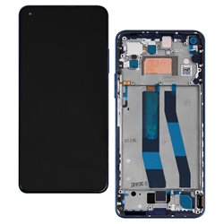 Дисплей Xiaomi Mi 11 Lite 5G NE, синий, с рамкой, оригинал (PRC)