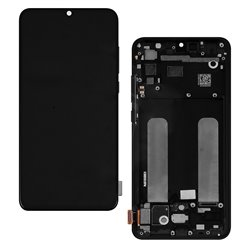 Дисплей Xiaomi Mi 9 Lite, Mi CC9, черный, с рамкой, оригинал (переклеенное стекло), M1904F3BG