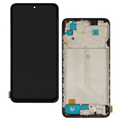 Дисплей для Xiaomi Poco M5s, черный, с рамкой, High quality, з широким обідком, (OLED)