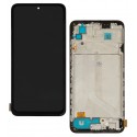 Дисплей для Xiaomi Poco M5s, черный, с рамкой, High quality, з широким обідком, (OLED)