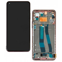 Дисплей для Xiaomi 11 Lite, 11 Lite 5G, рожевий, с рамкой, Original (PRC), peach pink, #WM6556Z21-1