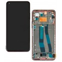 Дисплей для Xiaomi 11 Lite, 11 Lite 5G, рожевий, с рамкой, Original (PRC), peach pink, WM6556Z21-1