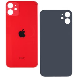 Задняя панель корпуса для Apple iPhone 11, красный, без снятия рамки камеры, Original (PRC), big hole