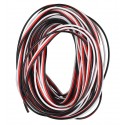 Сервокабель 3x22AWG 0.33 мм , 1 м, плоский, белый/красный/чёрный