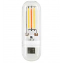 Мини USB LED-лампа с 3 светодиодными нитями, прозрачный корпус, тёплый свет