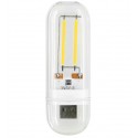 Мини USB LED-лампа в прозрачном корпусе, тёплый свет