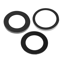 Скло камери для Apple iPhone 17 Pro, iPhone 17 Pro Max, чорний, комплект 3 шт., Original (PRC)