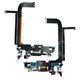 Шлейф для Apple iPhone 13 Pro Max, конектора зарядки, чорний, з компонентами, з мікрофоном, China quality, Graphite