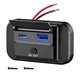 Автомобільний зарядний пристрій 12/24V QC 3.0 + PD USB Type-C, вольтметр, кнопка ON/OFF