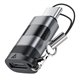 Переходник AceFast J19 Lightning на Type-C (F), черный