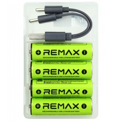 Аккумуляторная батарейка AA REMAX New Energy 3071 мВт·ч Type-C, 4 шт