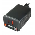 Зарядний пристрій AceFast GaN A111 2Type-C/1USB 67W з кабелем, чорний