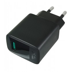 Зарядний пристрій AceFast GaN A90 1USB QC18W, чорний