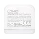 Зарядний пристрій Ldnio A2522C 1Type-C PD30W+USB QC3.0, з дисплеєм + кабель Type-C - Lightning, білий
