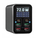 Зарядная станция Relife Q4 , (2 USB- 5V 2.4A, 2 USB- QC 3A, 1 Type-C PD45W, 1 Type-C PD65W)
