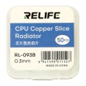 Термопрокладка RELIFE RL-093B, медная, 0,3 мм, 14 мм, 12,45 мм, 50 шт