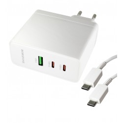 Зарядний пристрій Borofone BN11 QC3.0 + 2xPD 100W + кабель, білий