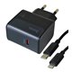 Зарядний пристрій Hoco CS72A Type-C PD30W + кабель Type-C - Lightning, чорний