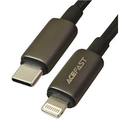 Кабель Type-C - Lightning AceFast C23-01 1.2м 30Вт, чорний