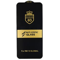 Защитное стекло ESD 6D для Xiaomi Poco M7 4G, Redmi 15 4G, Redmi 15 5G, совместимое с чехлами, Anti-Static, Full Glue, без упаковки, черное, Global Version