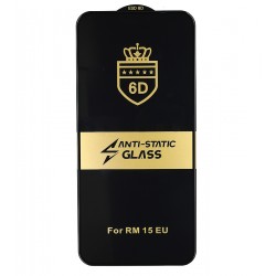 Защитное стекло ESD 6D для Xiaomi Poco M7 4G, Redmi 15 4G, Redmi 15 5G, совместимое с чехлами, Anti-Static, Full Glue, без упаковки, черное, EU Version