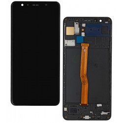 Дисплей для Samsung A750 Galaxy A7 (2018), A750F Galaxy A7 (2018), чорний, з рамкою, High quality, (OLED)