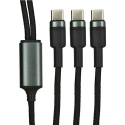 Кабель Type-C - 2xType-C AceFast C22-02 1.2м 100Вт, черный