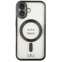 Чохол для Apple iPhone 16, MagSafe Space, TPU Metallic Full Camera, Chrome Black