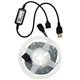 Світлодіодна стрічка LED, RGB, 5V, IP20, 5м, Bluetooth, на самоклейці
