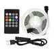 Светодиодная лента LED, RGB, 5V, IP 20, 5м, с пультом, на самоклейке