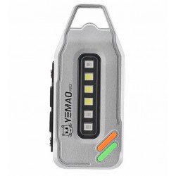 Ліхтарик YEMAO YM-M02X-XTE+5SMD(red+rgb+UV), (Li-ion, магніт, кліпса, підвіс, брелок)