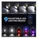 ФонарикYEMAO YM-M02X-XTE+5SMD(red+rgb+UV), (Li-ion, магнит, клипса, подвес, брелок)