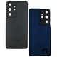 Задня панель корпуса для Samsung G998 Galaxy S21 Ultra 5G, чорний, із склом камери