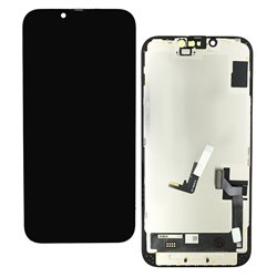 Дисплей для Apple iPhone 16e, чёрный, с рамкой, High Quality, 120Hz GXQC-Super OLED SOFT Service Pack (без ошибки)