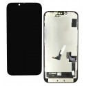 Дисплей для Apple iPhone 16e, чёрный, с рамкой, High Quality, 120Hz GXQC-Super OLED SOFT Service Pack (без ошибки)