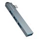 Адаптер переходник Borofone FH1A 4в1 Type-C to 3xUSB 2.0 + 1xUSB 3.0, metal gray