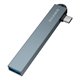 Адаптер переходник Borofone FH1A 4в1 Type-C to 3xUSB 2.0 + 1xUSB 3.0, metal gray