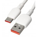 Кабель Type-C - USB Borofone BX93 QC 100W, 1 м, 3А, силиконовый, белый