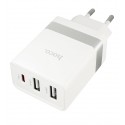 Зарядний пристрій Hoco N21 Pro, 2USB 10Вт+1Type-C PD30Вт, білий