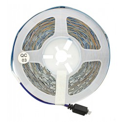 Светодиодная лента LED RGB 10м, IP20, 5V USB, Bluetooth + пульт дистанционного управления, на самоклейке
