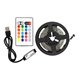Светодиодная лента LED RGB 2м, IP20, 5V USB, Bluetooth + пульт дистанционного управления, на самоклейке