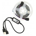 Светодиодная лента LED RGB 5м, 50Led, IP20, 5V USB, Bluetooth + пульт дистанционного управления, на самоклейке