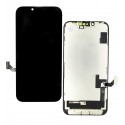 Дисплей для Apple iPhone 14, черный, с рамкой, High Quality, 60Hz ZY-OLED (без ошибки)